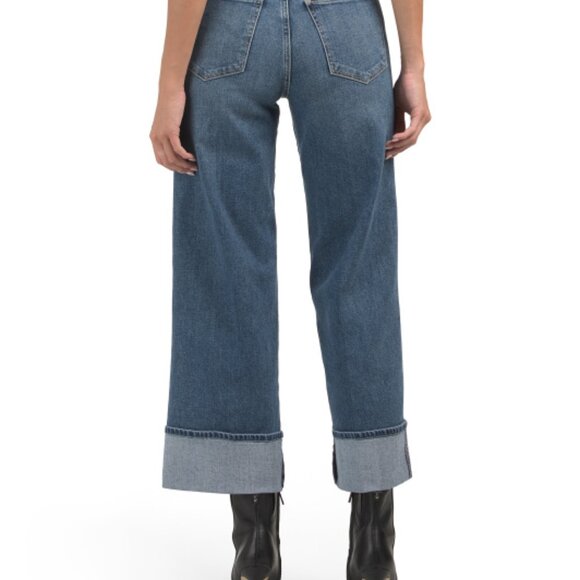 NEW JOE'S The Trixie Denim women Trousers With Wide Cuffs in medium wash 825 7t3 - Picture 9 of 9